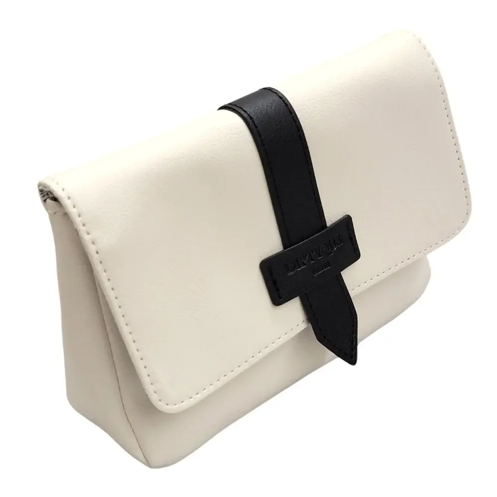 Diptyque Qatar Airways Amenity Bag Pouch Clutch White Faux Leather Makeup Case
